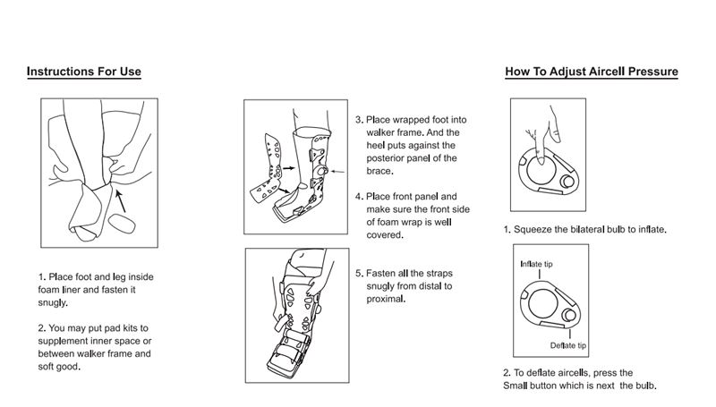 Pneumatic Walking Cast Boots For Foot & Ankle