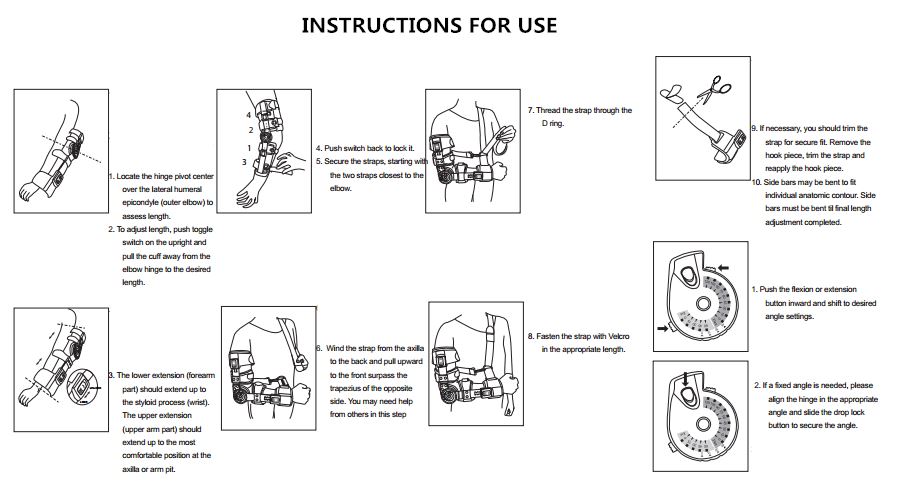 Range Of Motion Elbow Brace With Sling